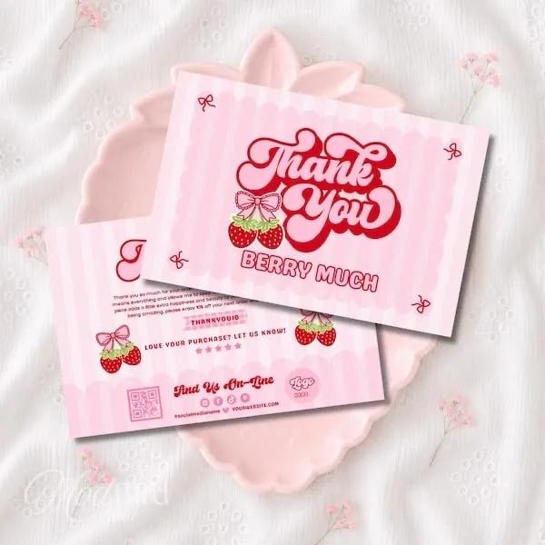 🎀carte de remerciement et de fidélité personnalisée 🎀