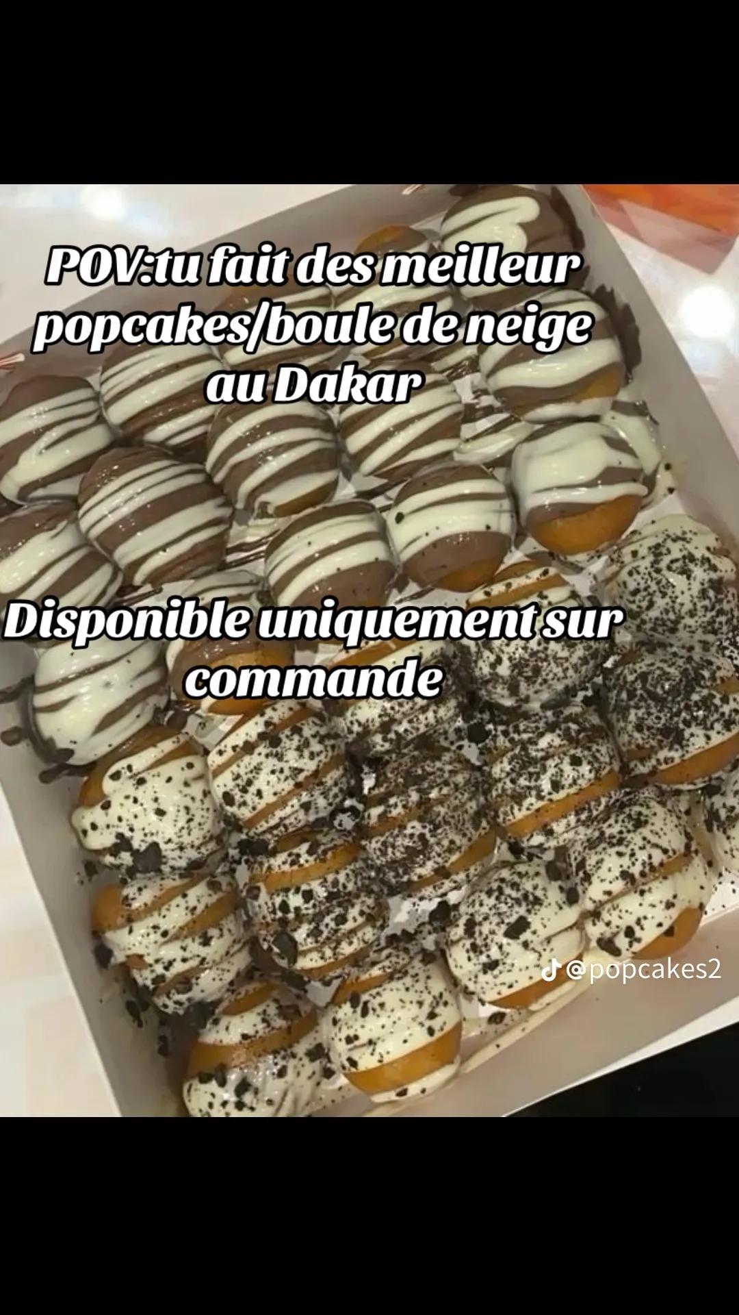 18 Boule de neige au chocolat blanc et noir et poudre d'oreo