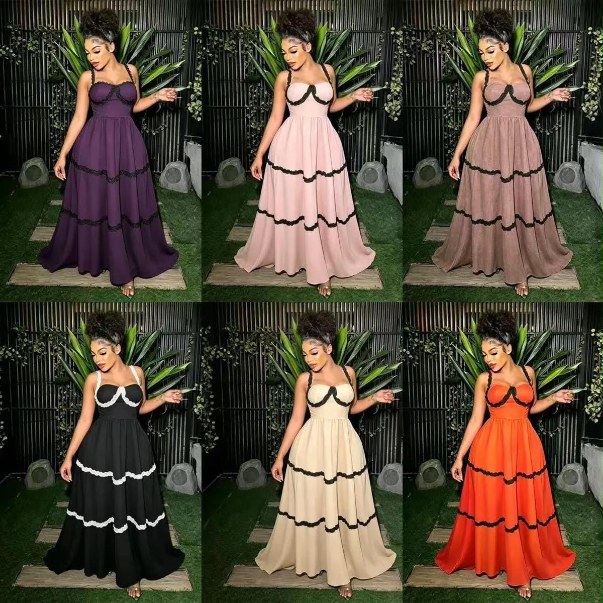 Robe évasée avec manches courtes